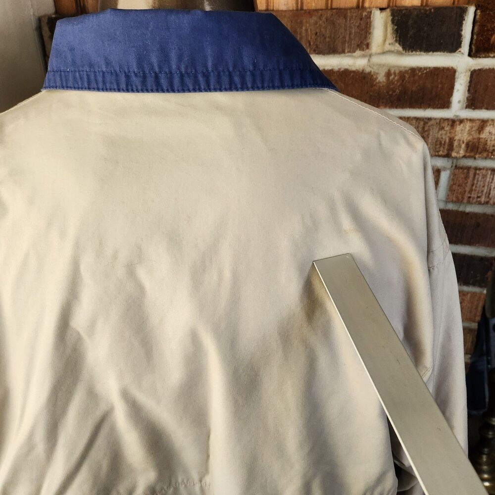 Towne By London Fog Men's Classic Vintage Zip Tan Jacket/Windbreaker Size Large - Picture 7 of 16